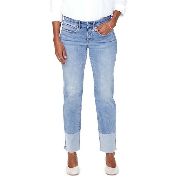 NYDJ Denim - NYDJ Marilyn Pieced Straight Ankle Slit Women's Jeans